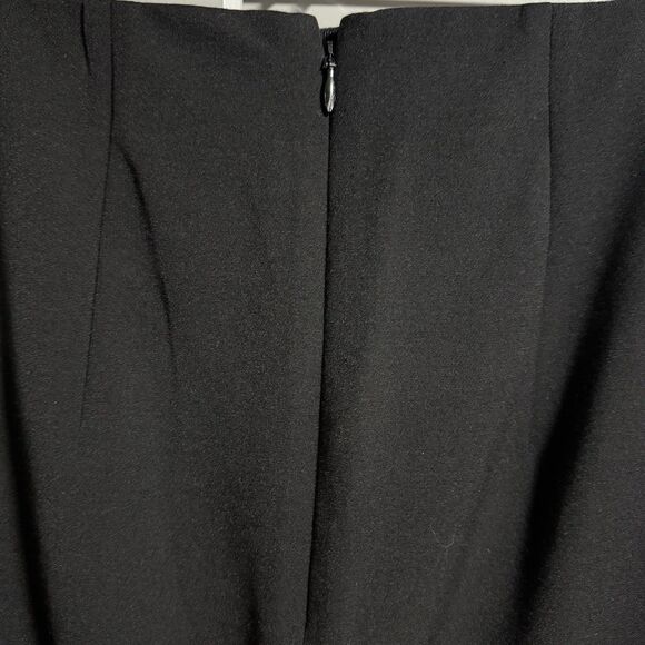VINCE Women Elastic Waist Back Slit Zipper Stretch Pencil Skirt Black 8 Career - Picture 3 of 7